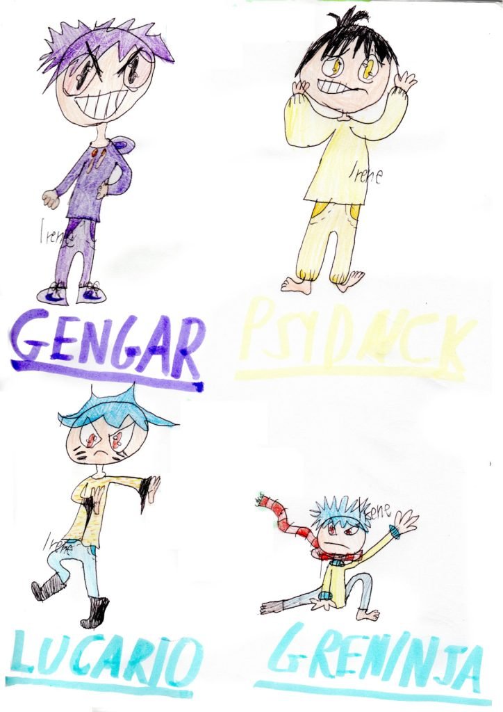 Pokemon: Gengar, Lucario, Psiduck e Greninja